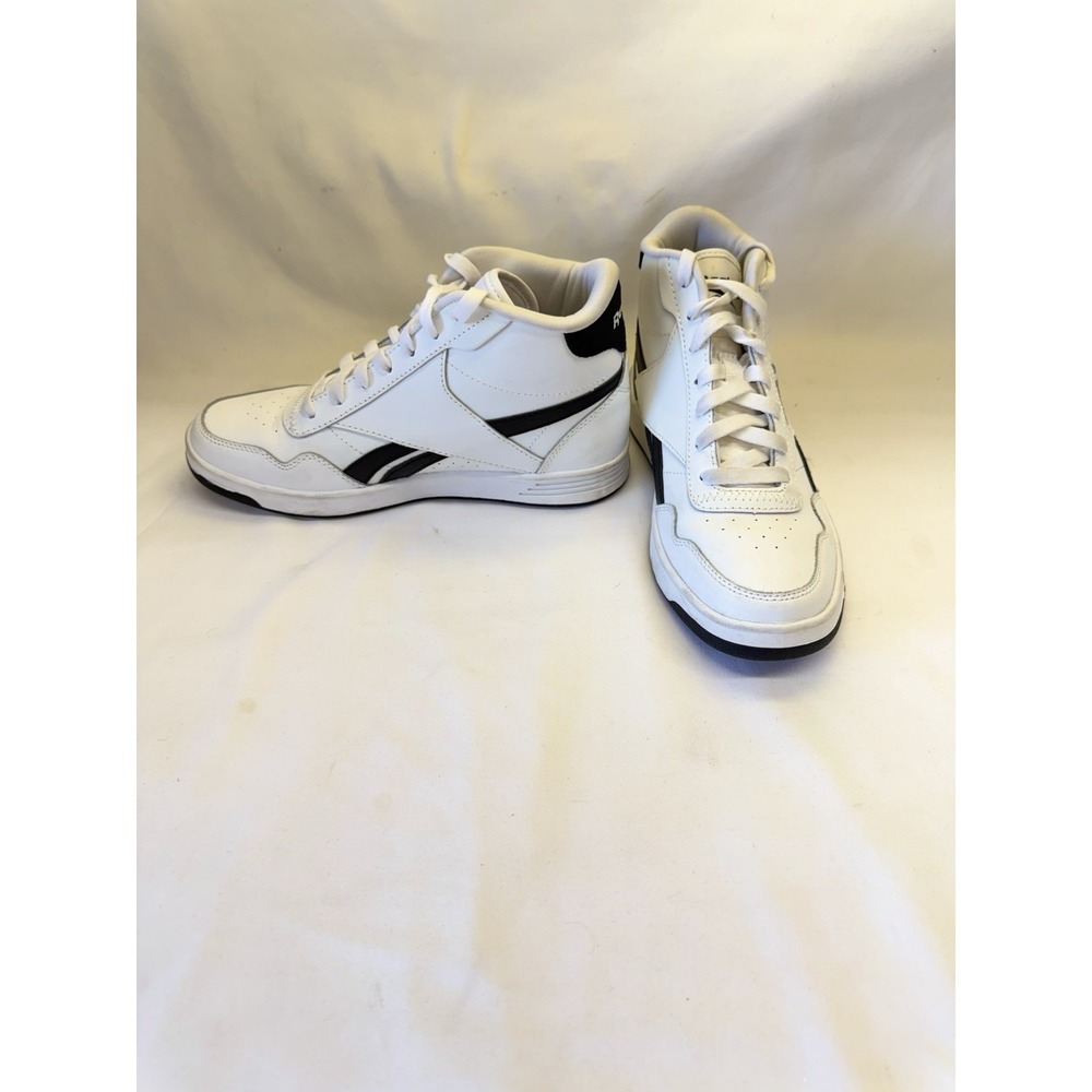 Reebok Women's Sneakers Size 6.5 White Black High-Top Shoes Lace-Up GZ2288